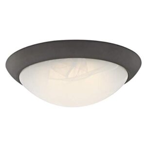Takarmatur: Effektiv Belysning för Ditt Hem 63089 28 cm dimbar LED inomhus infälld montering takarmatur, oljegnuggad bronsfinish med vit alabasterglas