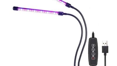 INF LED-lampa för växter / växtbelysning med 2 flexibla armar