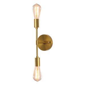 Vägglampa Spegel: Praktisk Belysning för Badet MRHYSWD Guld vägglampor för sovrum i vardagsrummet, 2 lampor badrumsvägglampor Vintage vägglampa Modern vägglampa, sminklampor för spegel, upp och ner vägglampor E27