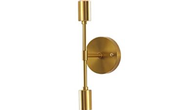 MRHYSWD Guld vägglampor för sovrum i vardagsrummet, 2 lampor badrumsvägglampor Vintage vägglampa Modern vägglampa, sminklampor för spegel, upp och ner vägglampor E27