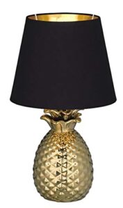 Ananas Lampa: Färgglad Belysning för Sommarkänsla Reality Pineapple R50421079 Bordslampa, Svart/Guld