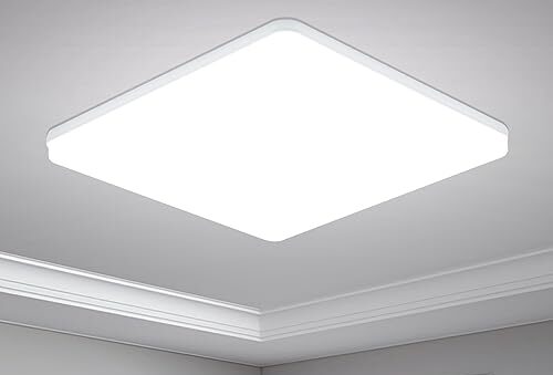 Yafido LED Taklampa Ultratunn 48W 4320lm Takljus Takbelysning 6500K Kall Vit LED Belysning för Sovrum Korridor Balkong Hall Ø30cm