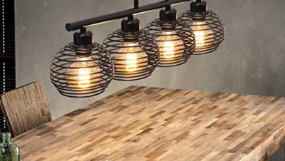 ZMH pendellampa matbord hängande lampa vintage: Svart matbordslampa E27 matsalslampa retro kök industriell metallhänglampa pendellampa för matsal vardagsrum arbetsrum kontor
